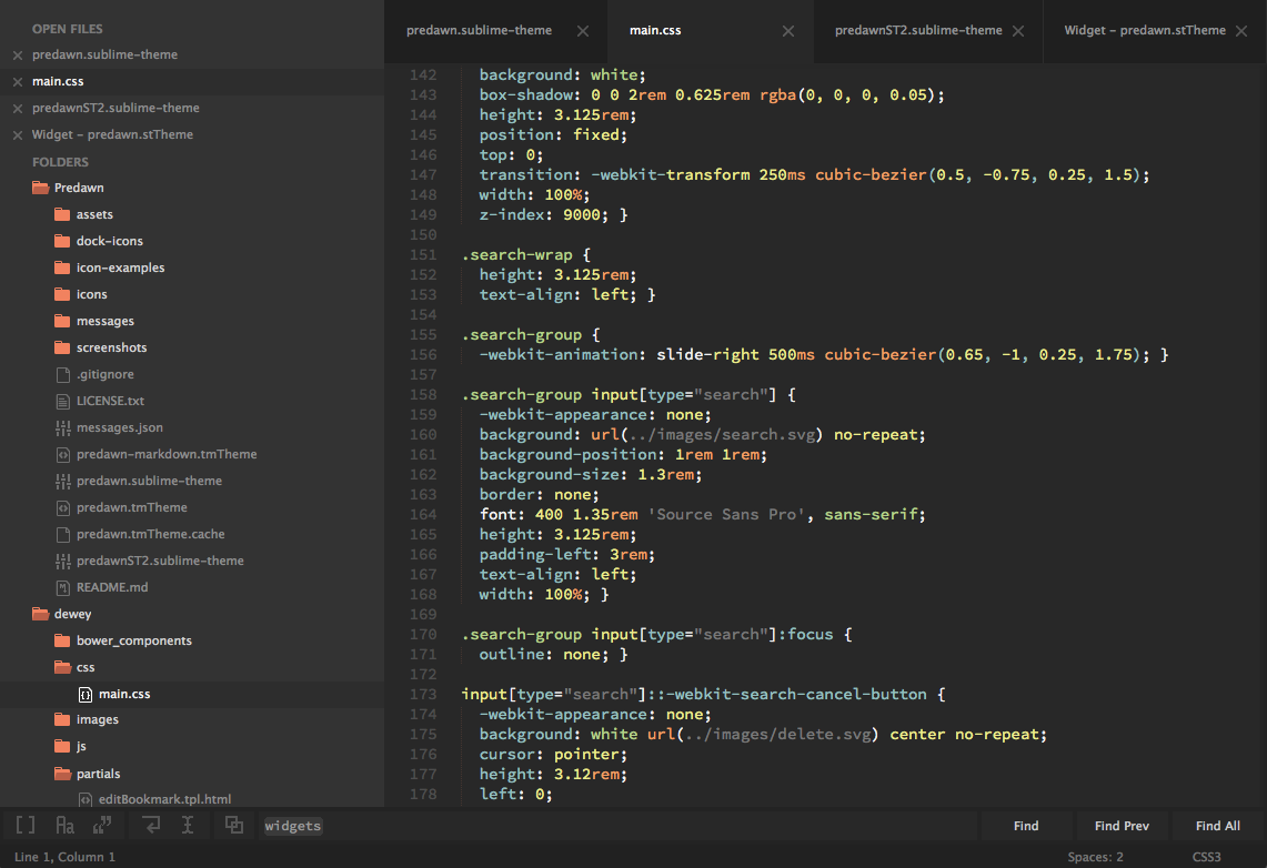 Predawn Sublime Text Theme