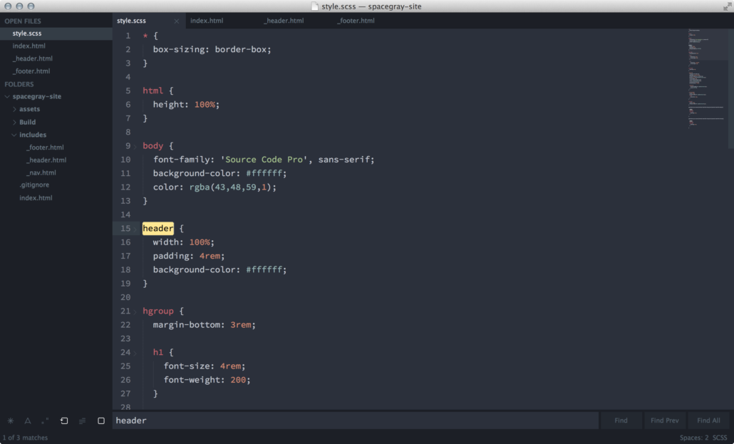 Spacegray Sublime Text Theme